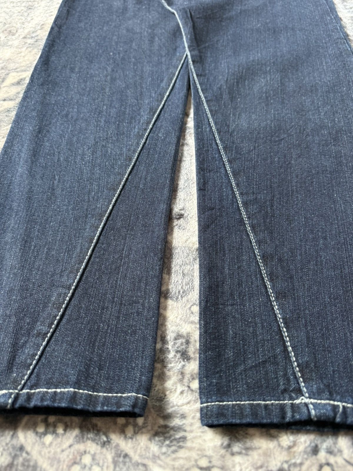 Japanese Brand And it Japan Asymmetric Fly Diagonal Cut Wide Denim Jeans Size US 32 / EU 48 - 8 Thumbnail