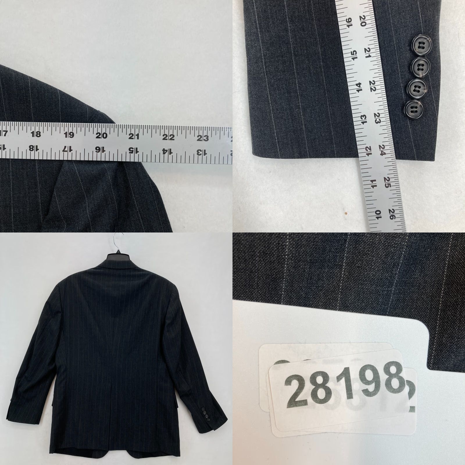 Polo Ralph Lauren VINTAGE Polo University Club Blazer Sport Coat Mens 42 Gray Striped Union Made Size US XL / EU 56 / 4 - 9 Thumbnail