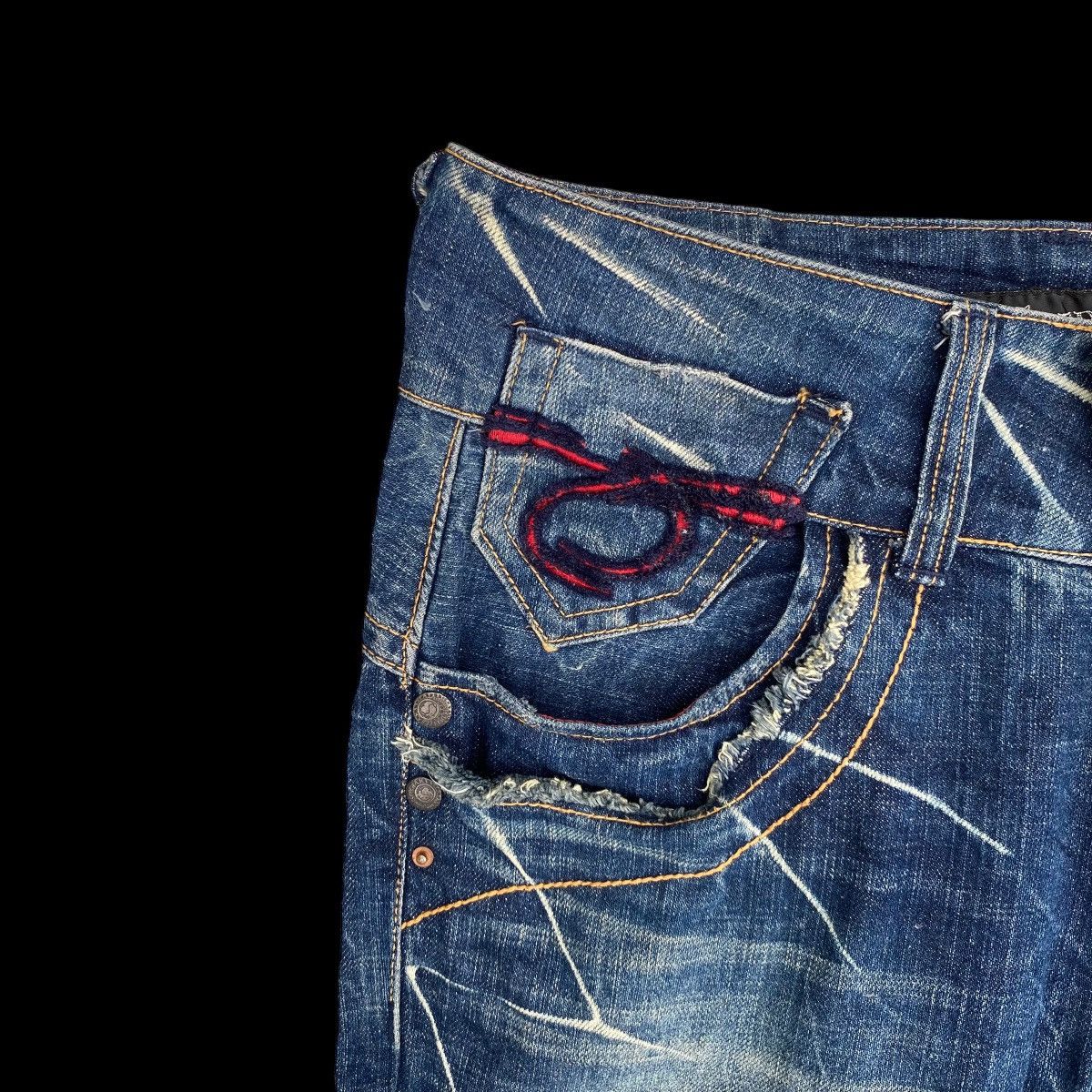 Japanese Brand × Vintage Lightning⚡️Red pepper Rooted Denim Jeans Size US 35 - 5 Thumbnail