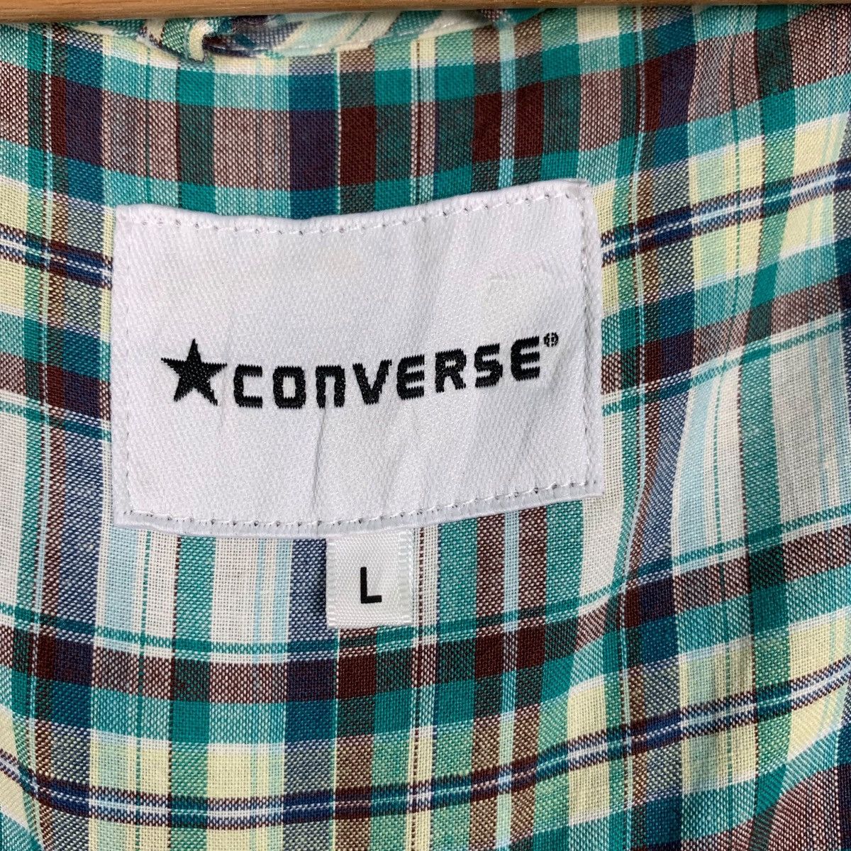 Converse CONVERSE GREEN CHECKED SHORT SLEEVE HOODIES JACKET #0196-C10 Size US L / EU 52-54 / 3 - 17 Thumbnail