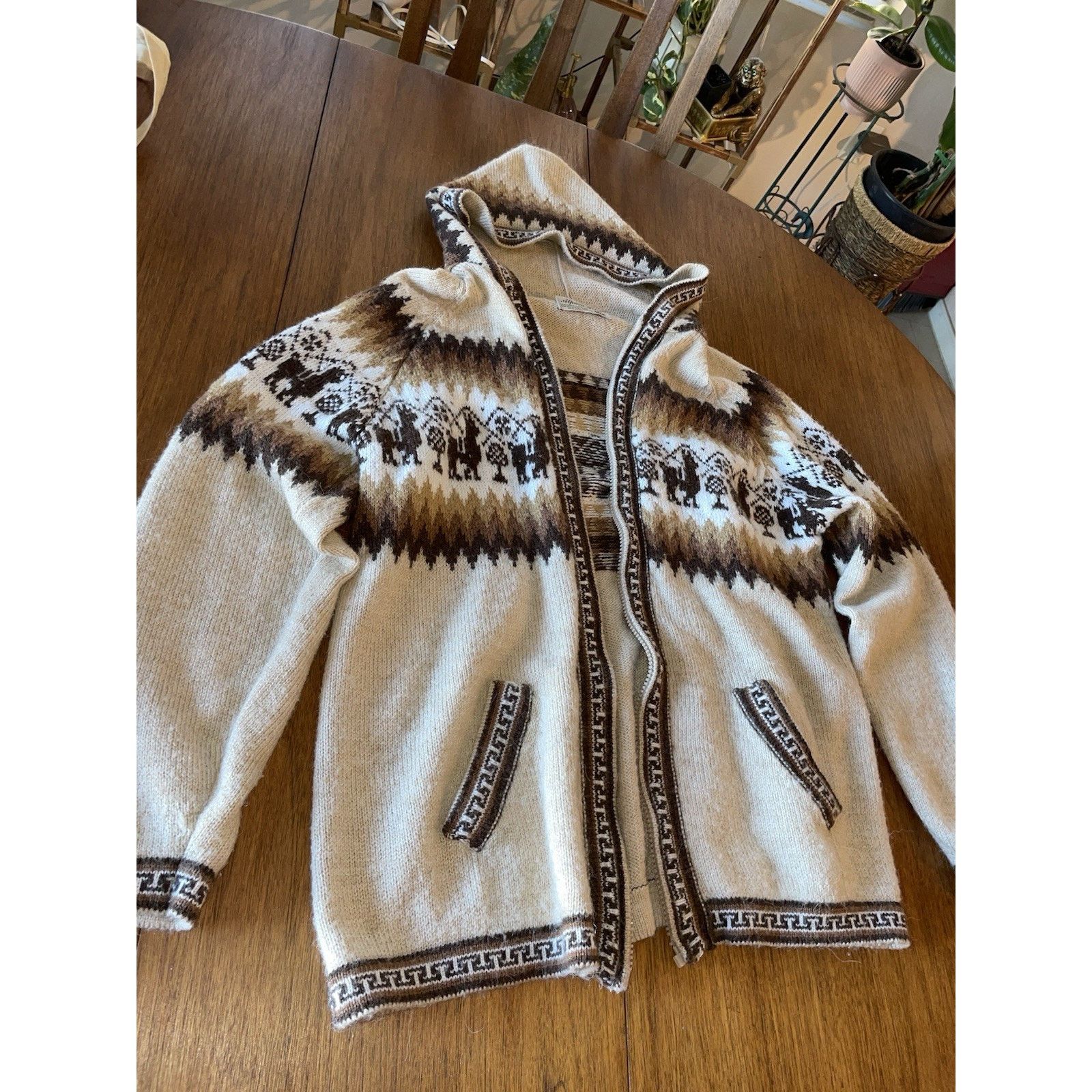 The Unbranded Brand Mens/Womens? Peruvian Alpaca Fina Wool Full Zip Size L Size L / US 10 / IT 46 - 2 Thumbnail