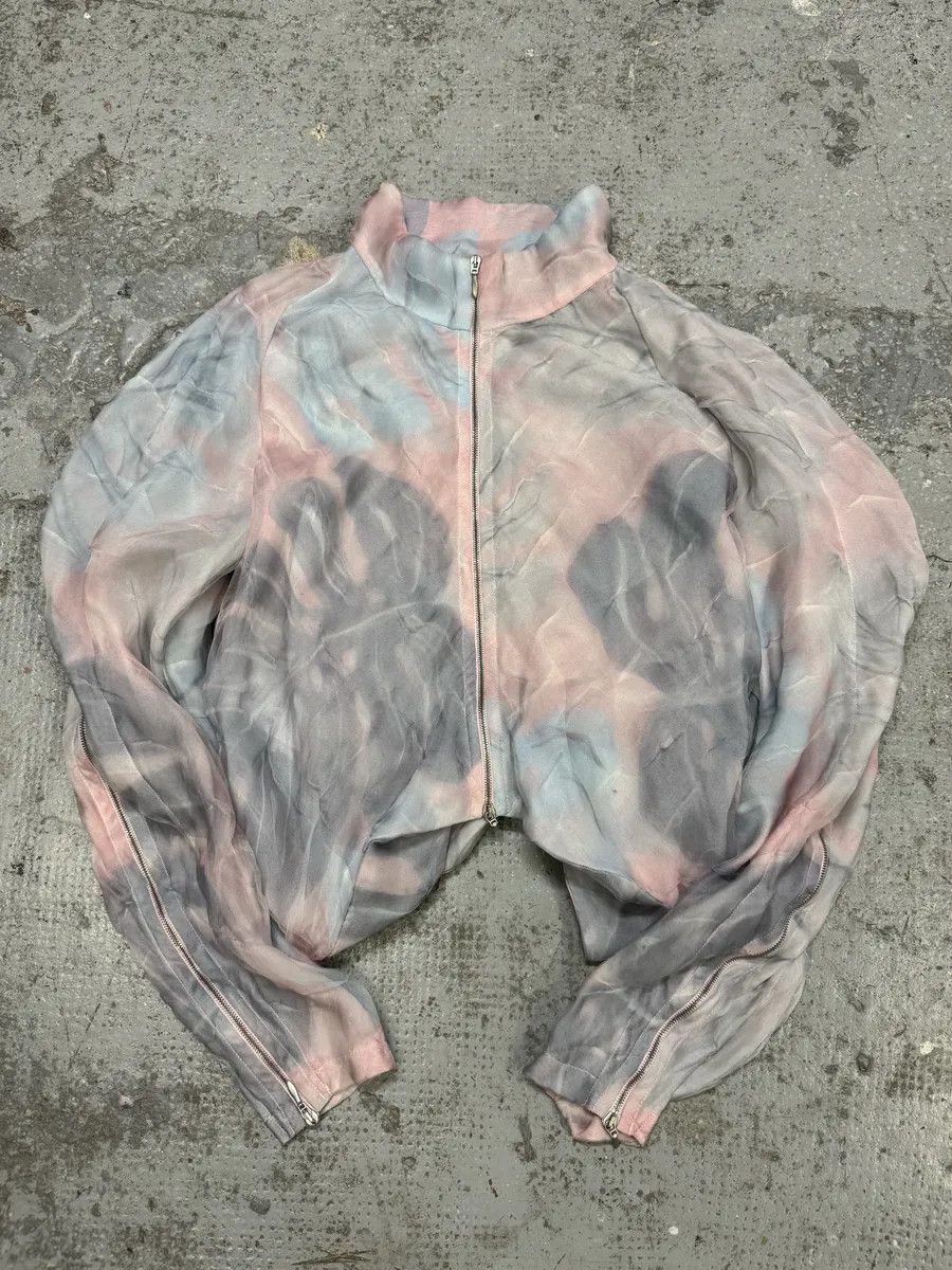Giorgio Armani SS2020 Giorgio Armani Full Zip Runway Silk Cloudy Sky Bomber Jacket Size S / US 4 / IT 40 - 4 Thumbnail