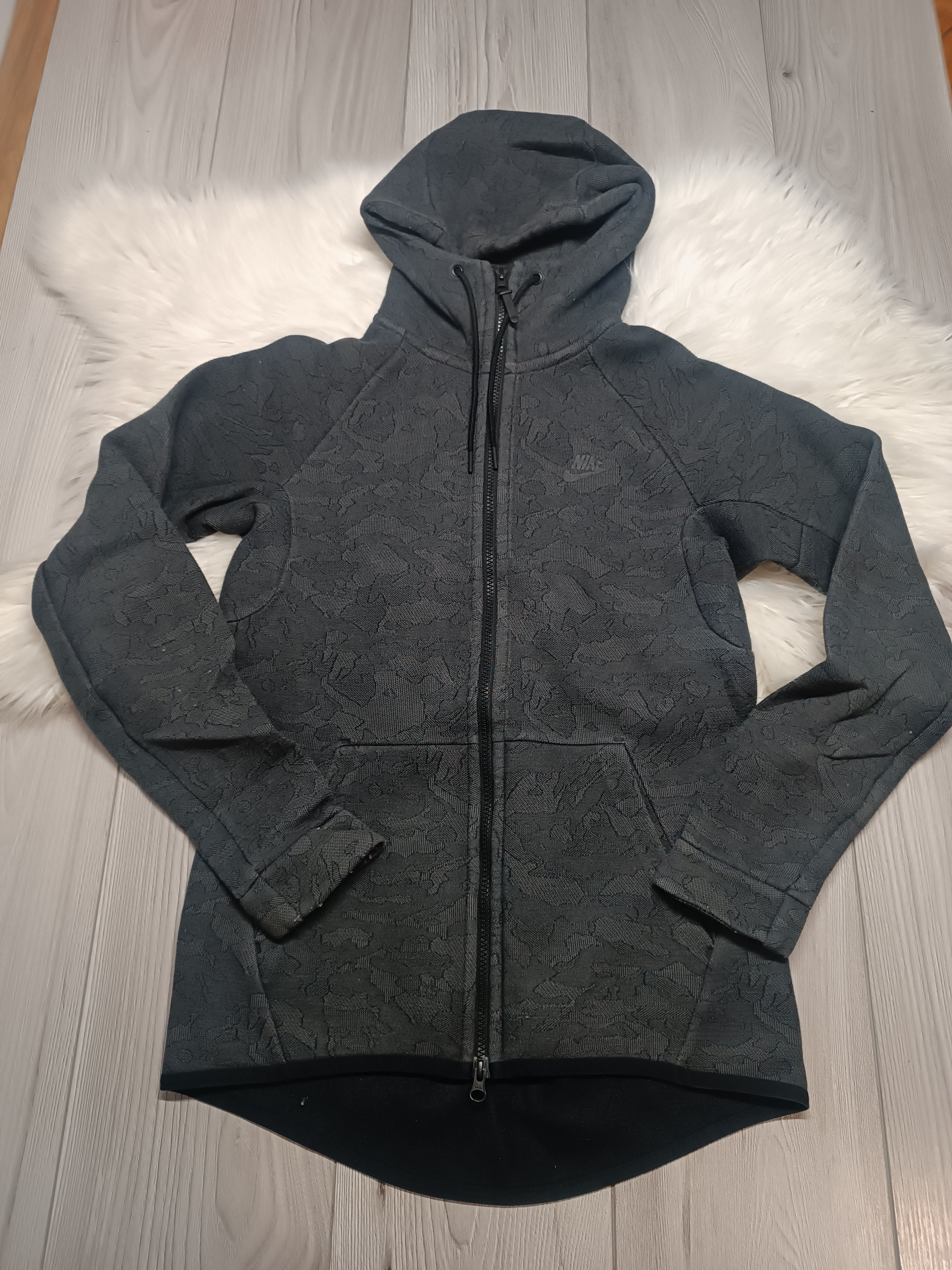 image of Moro Grey Nike Tech Fleece Hoodie, Men's (Size Small)