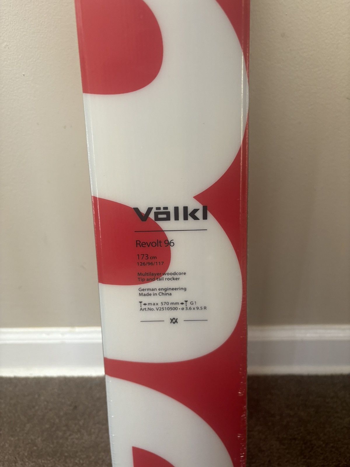 Supreme Supreme x Volkl 173cm Red Revolt 96 Skis | Grailed