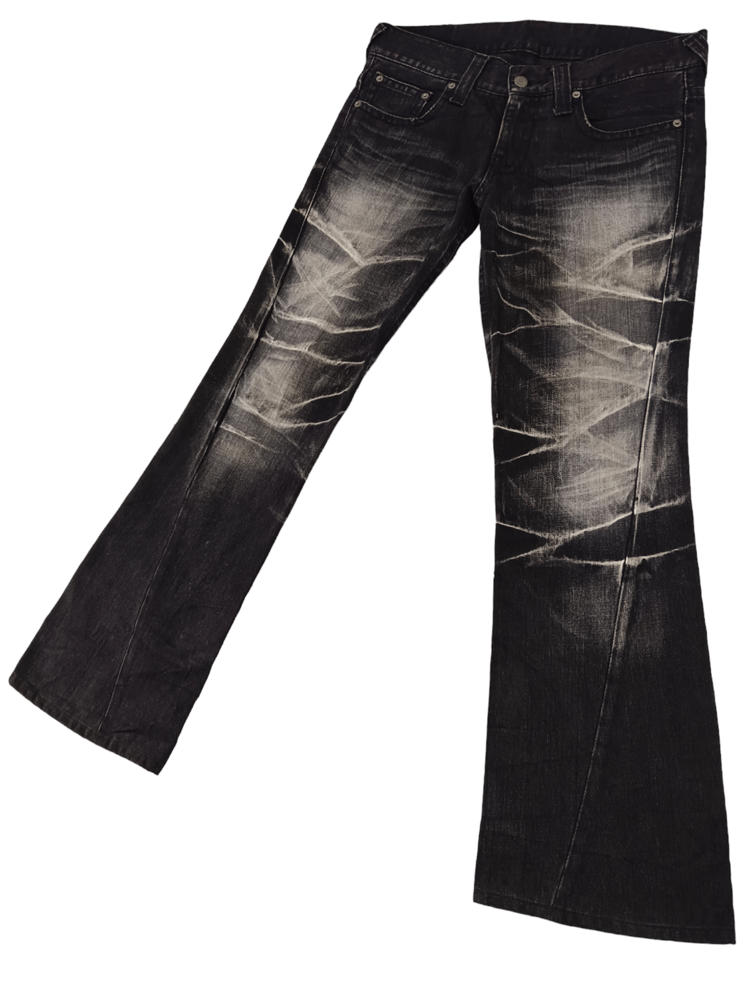 Tornado Mart Tornado Mart Thunder Whiskers Seditionaries Flared Jeans Size US 33 - 3 Thumbnail