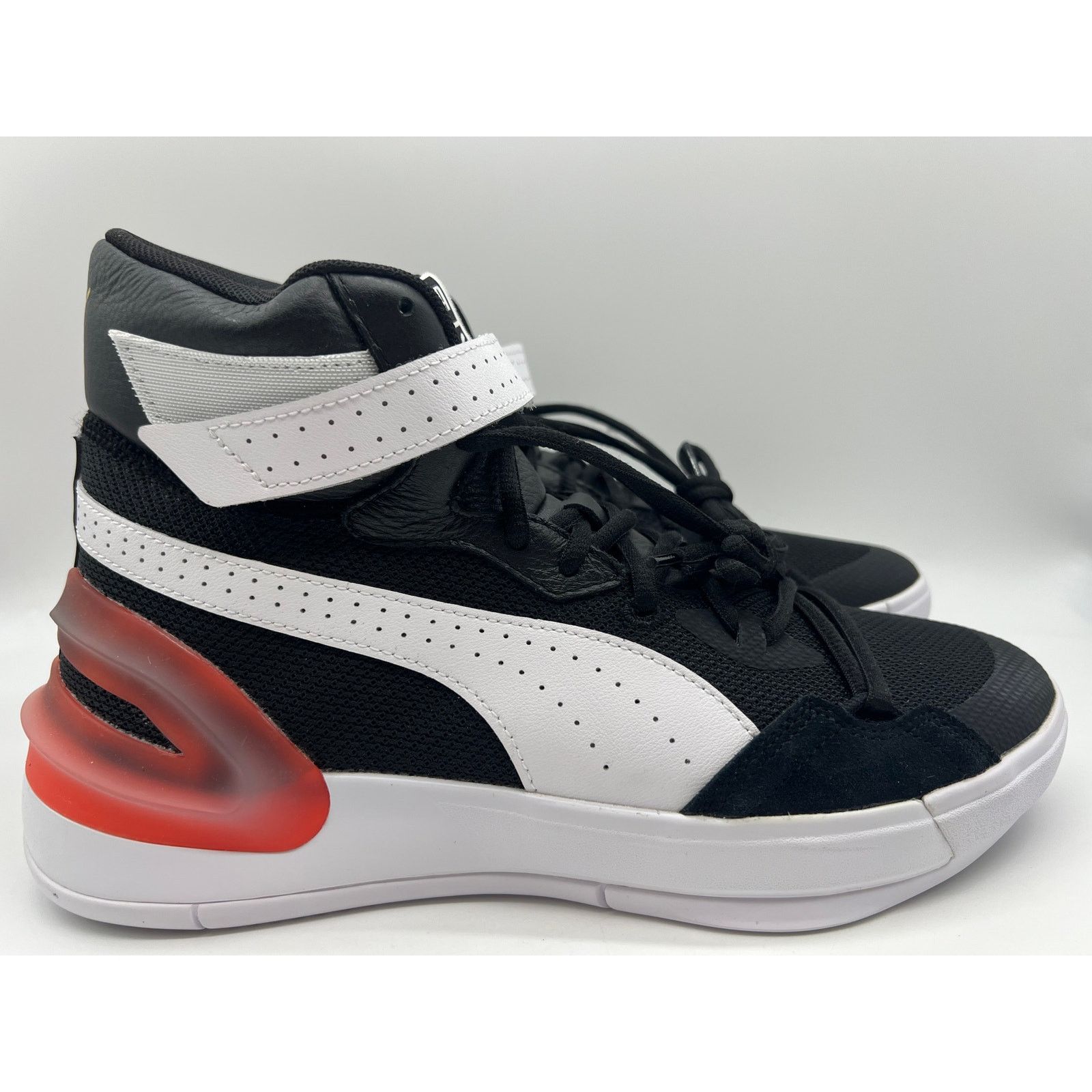Puma Men Sky Modern Black Mesh Athletic Basketball Shoes 9.5