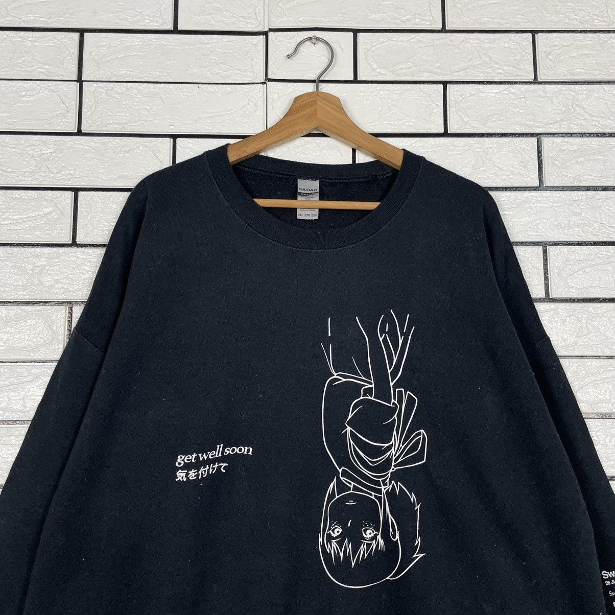 Japanese Brand Get Well Soon Crewneck Sweatshirt Size US XXL / EU 58 / 5 - 2 Thumbnail