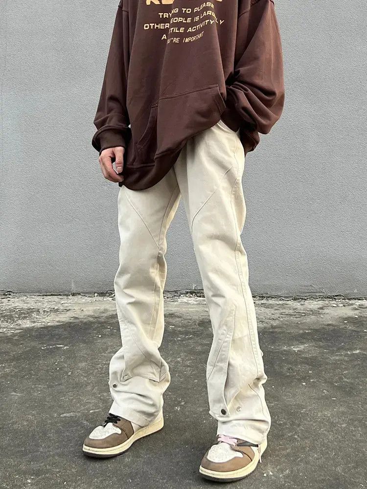 Japanese Brand Micro flared button casual pants Size US 32 / EU 48 - 4 Thumbnail