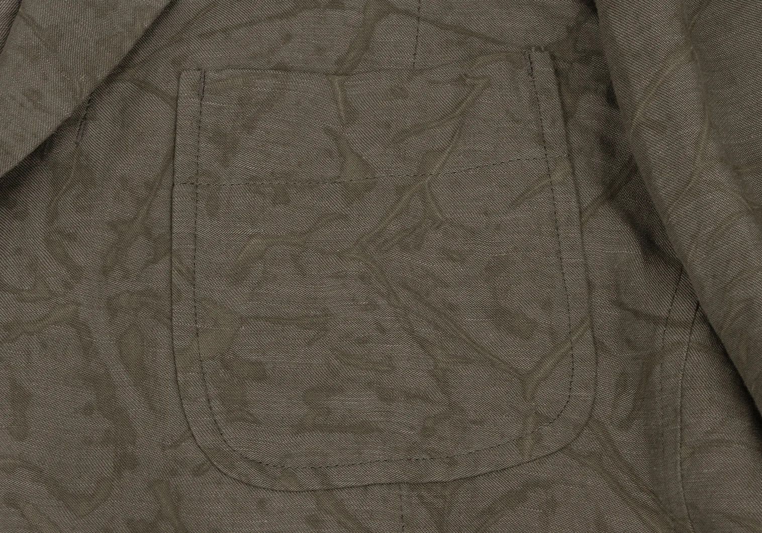 Issey Miyake Linen Lyocell Dyed Patch Pocket Jacket in Mocha2 Size US M / EU 48-50 / 2 - 5 Thumbnail