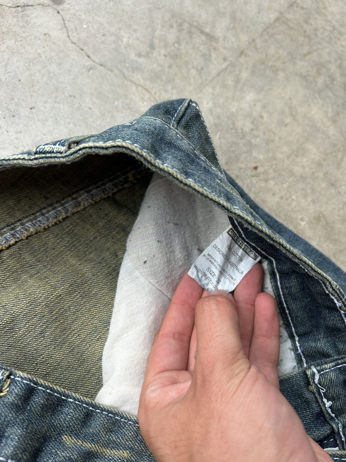 Quiksilver × Vintage Vintage 90s Y2k Quiksilver Surf Denim Baggy Jeans 32x30 Size US 32 / EU 48 - 6 Thumbnail