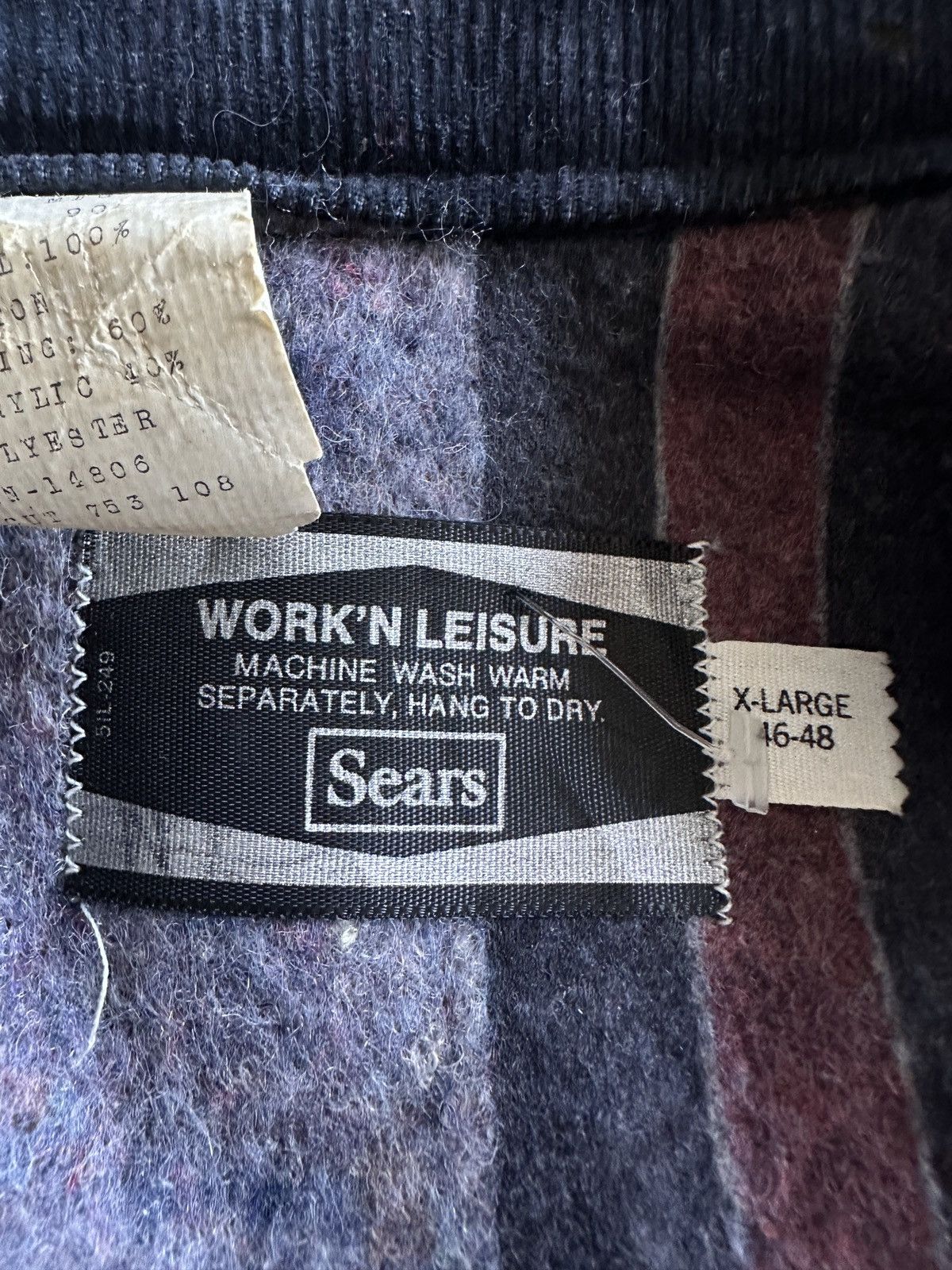 Sears Vintage Sears Raw Denim Work Jacket Size US XL / EU 56 / 4 - 10 Thumbnail