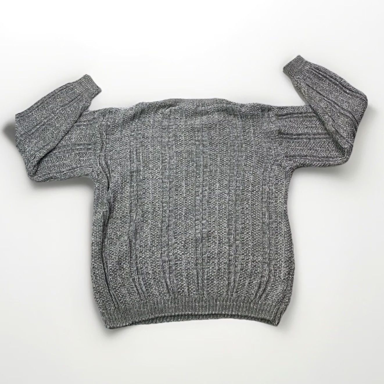 Eddie Bauer VINTAGE Eddie Bauer Sweater Women's Medium Silk Cotton Blend Chunky-Knit Crew Neck Gray USA 90s Pullover Mens Womens? Size M / US 6-8 / IT 42-44 - 7 Thumbnail