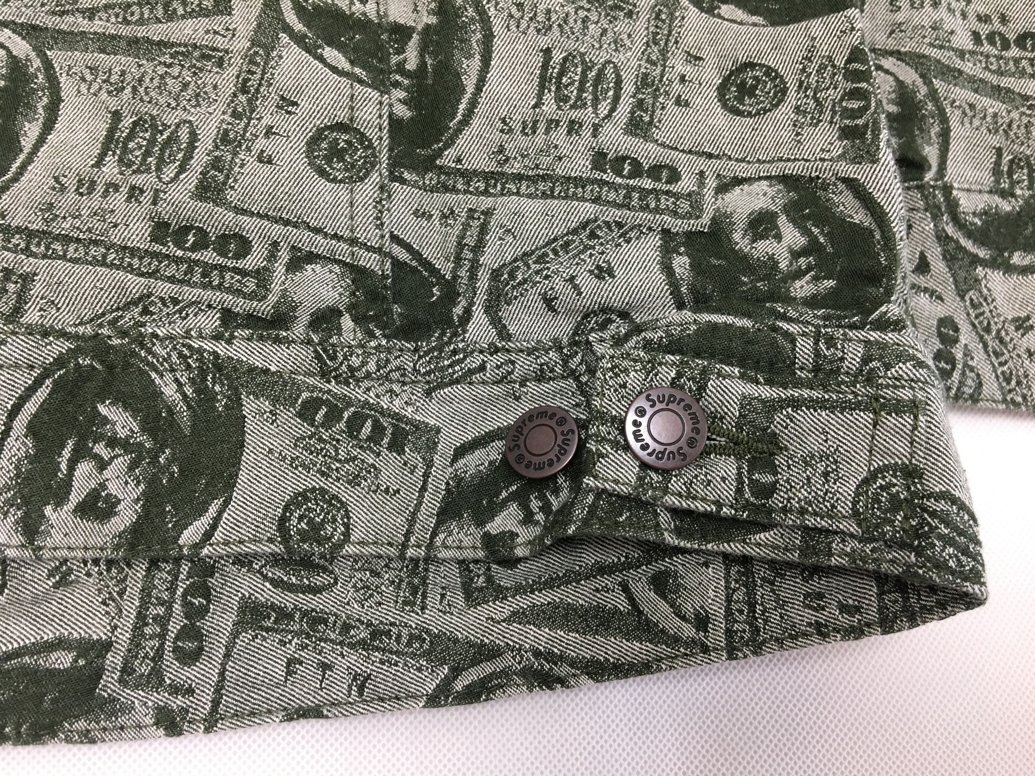 Supreme Supreme 100 Dollar Bill Trucker Jacket Green Large 2017F/W Size US L / EU 52-54 / 3 - 8 Thumbnail