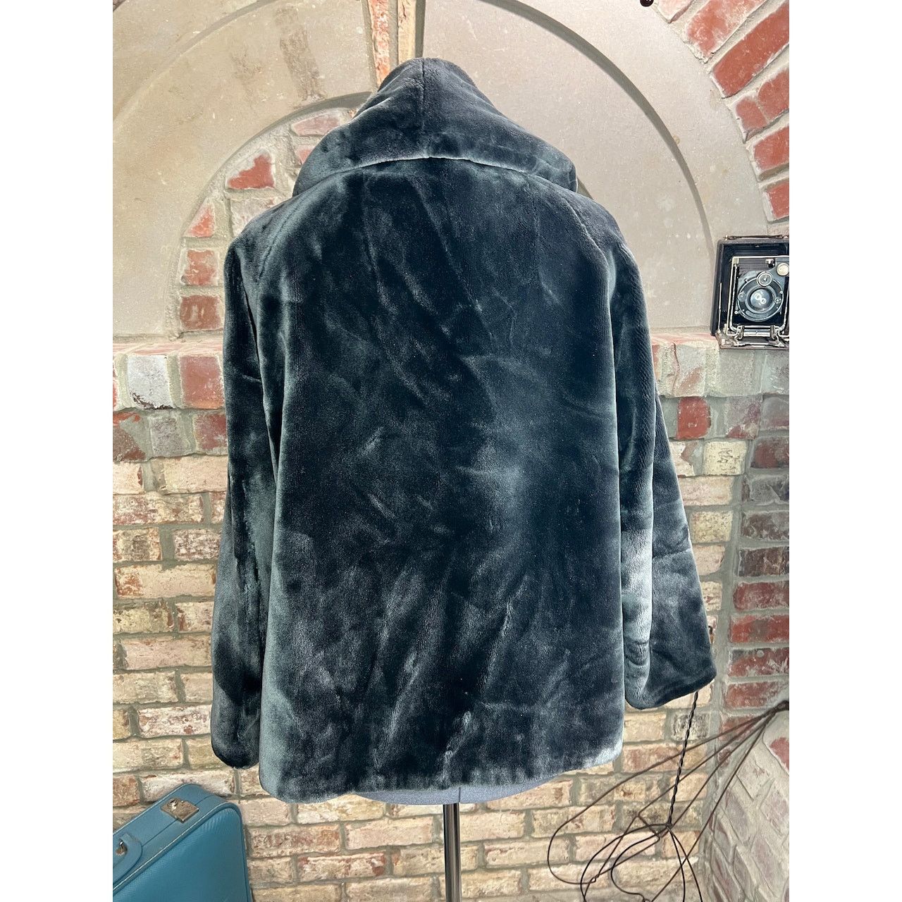 Vintage Faux fur coat black Size XL / US 12-14 / IT 48-50 - 6 Thumbnail