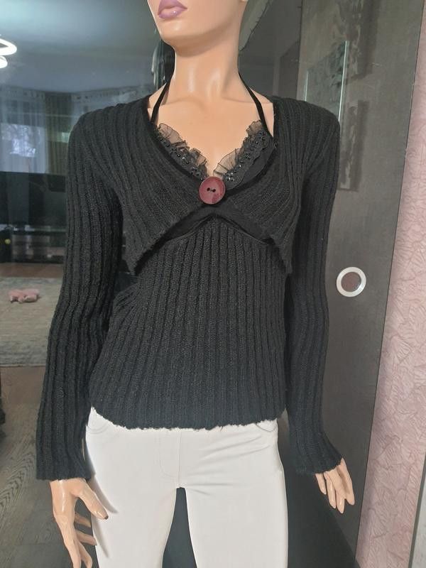 Japanese Brand Woolen cardigan and halter top 2 pieces set sz S knitwear Size S / US 4 / IT 40 - 4 Thumbnail