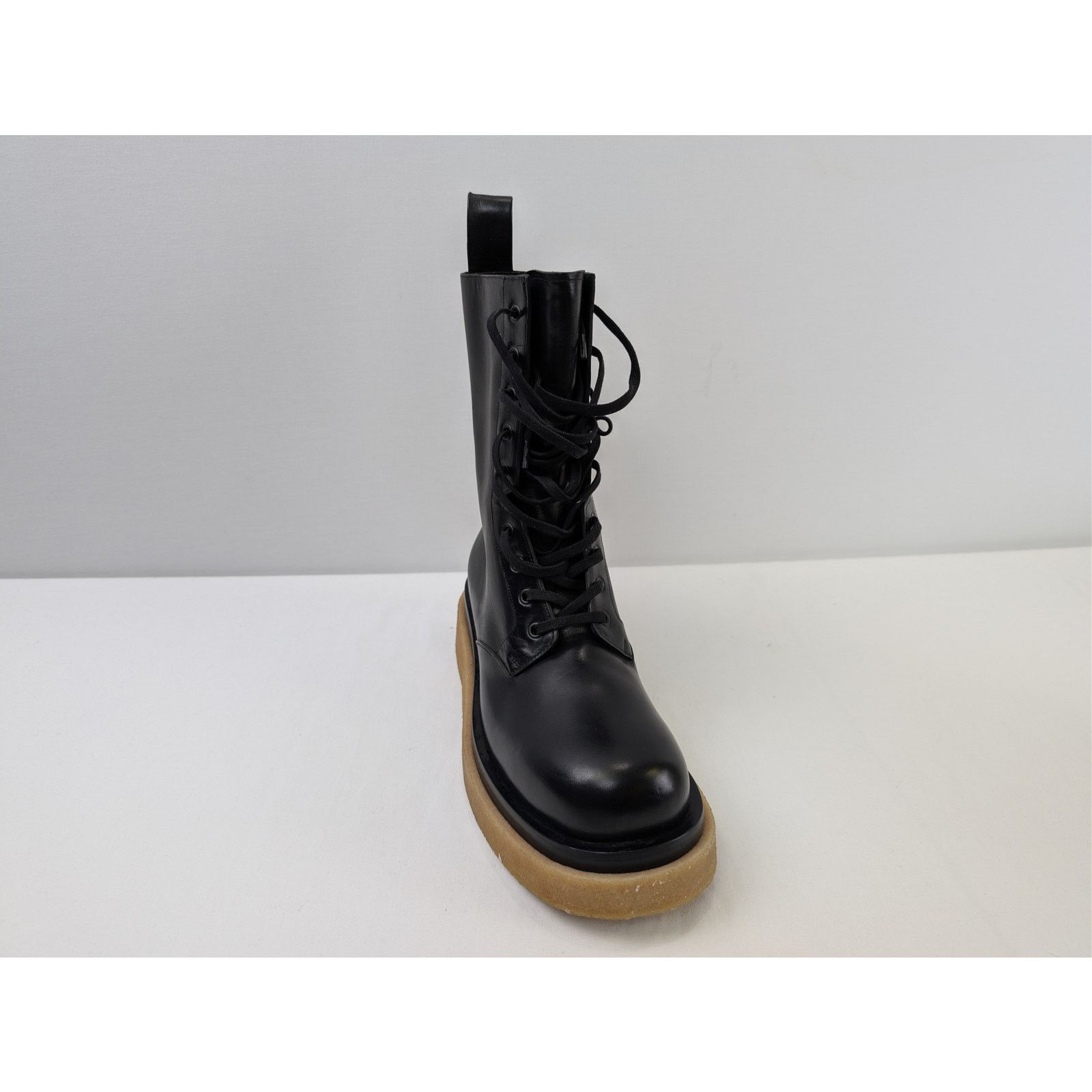 Bottega Veneta o1rshd1 Military Calf Lug Boots in Black Size US 10 / EU 43 - 3 Thumbnail