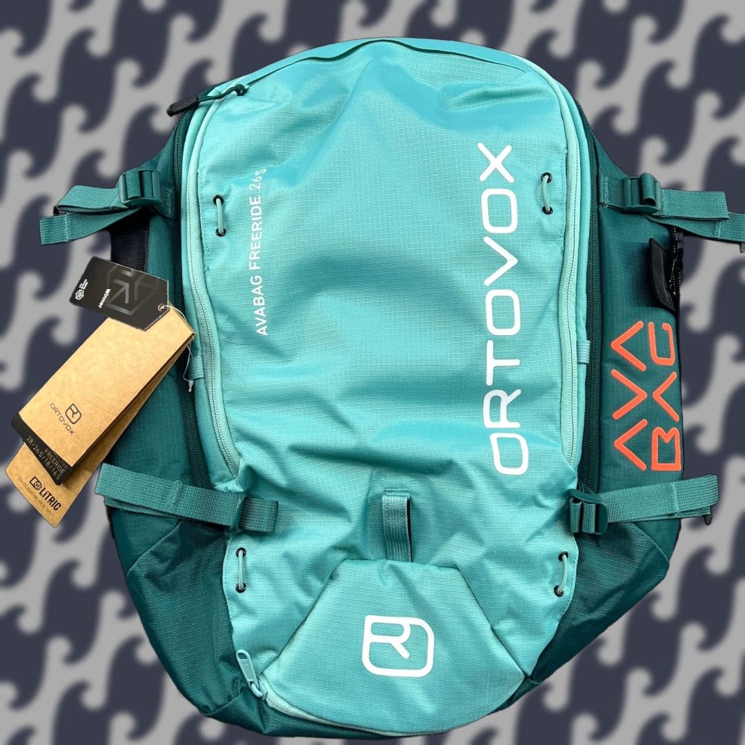 ORTOVOX ORTOVOX Avabag Litric Freeride 26S Short Zip On Avalanche Pack Ski Snowboard Backpack Green Medium Unisex Adults Water Resistant Zip-Around Backpack Size US 31 - 1 Thumbnail