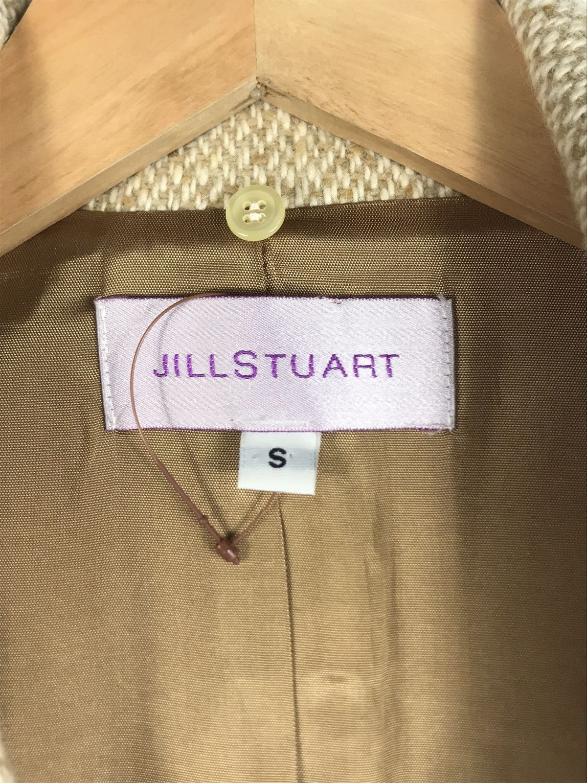 Jil Stuart ⚡️Vintage Jill Stuart Tweed Double Breast Long Coat Size S / US 4 / IT 40 - 11 Thumbnail