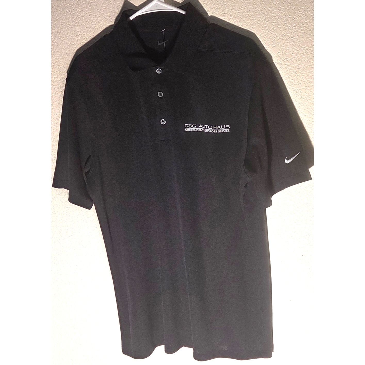 Nike Men's Large Black Nike G&G Autohaus Polo Shirt Size US L / EU 52-54 / 3 - 3 Thumbnail