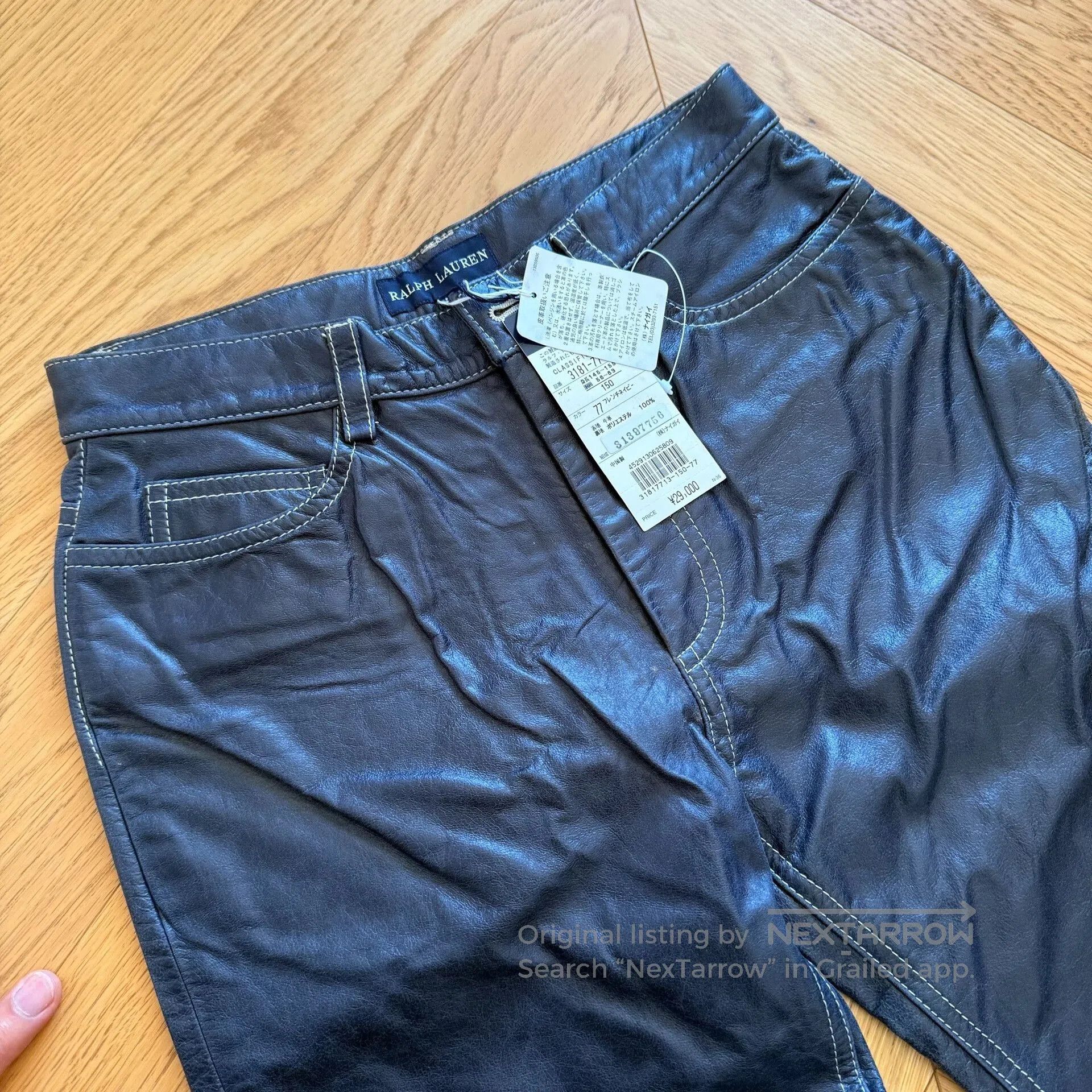 RLX Ralph Lauren Vintage Leather Outdoor Pants for Women. Size 24" / US 00 / IT 34 - 4 Thumbnail