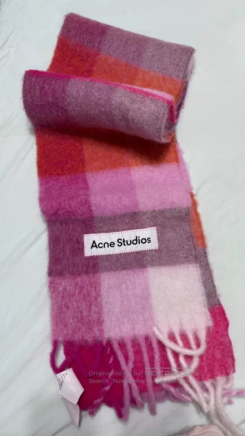 Acne Studios Acne Studios Pink-Tone Plaid Scarf Size ONE SIZE - 1 Thumbnail