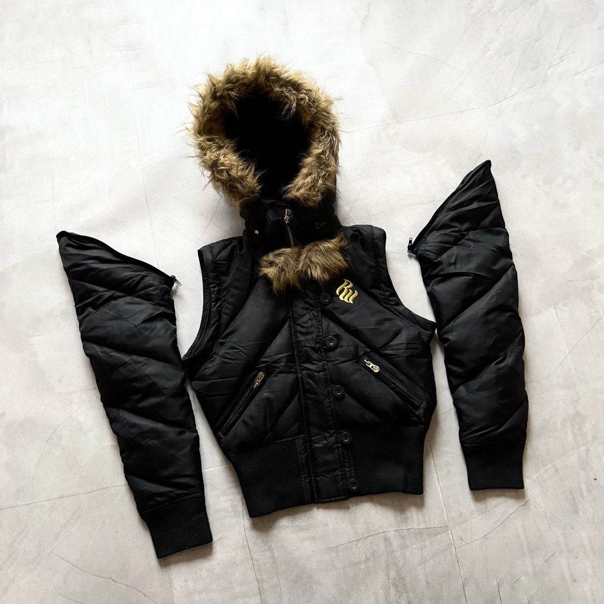 Hysteric Glamour × Undercover Rocawear Bomber Jacket Vest Fur LGB If Six Was Nine Vibe Size S / US 4 / IT 40 - 3 Thumbnail