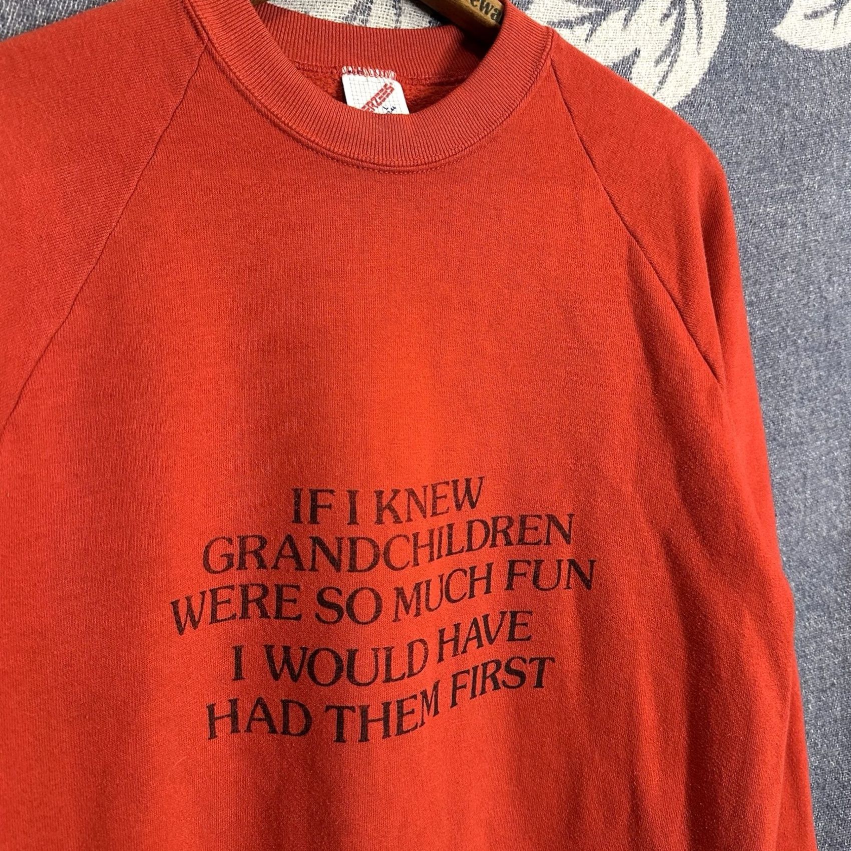 Jerzees VINTAGE 90s Jerzees Sweatshirt Mens L Crew Neck Graphic Print Red Long Sleeve Cotton Blend Polyester Size US L / EU 52-54 / 3 - 2 Thumbnail