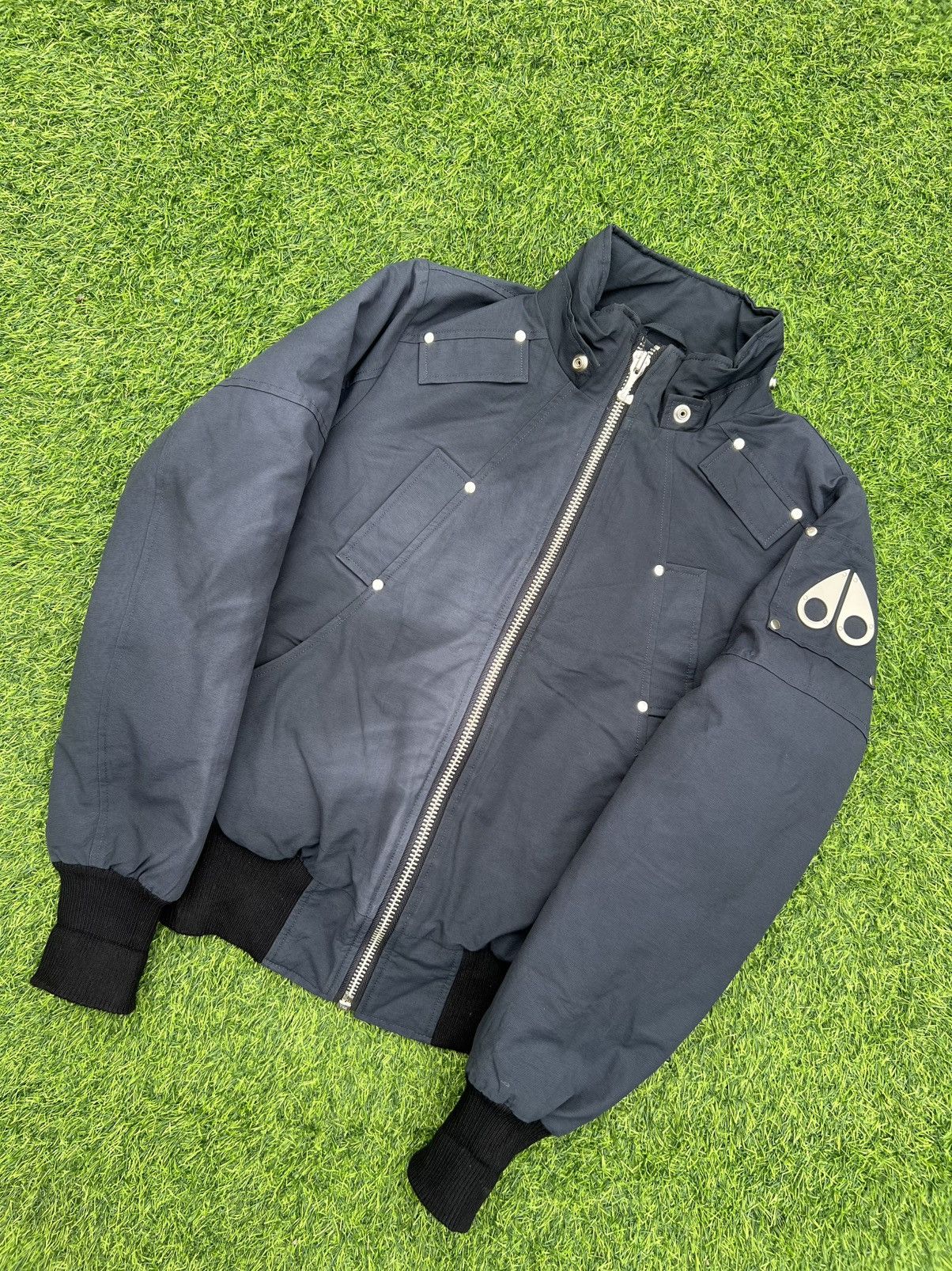 Moose Knuckles Moose Knuckles Ballistic Bomber Jacket - Navy XS/TP Size US XS / EU 42 / 0 - 5 Thumbnail