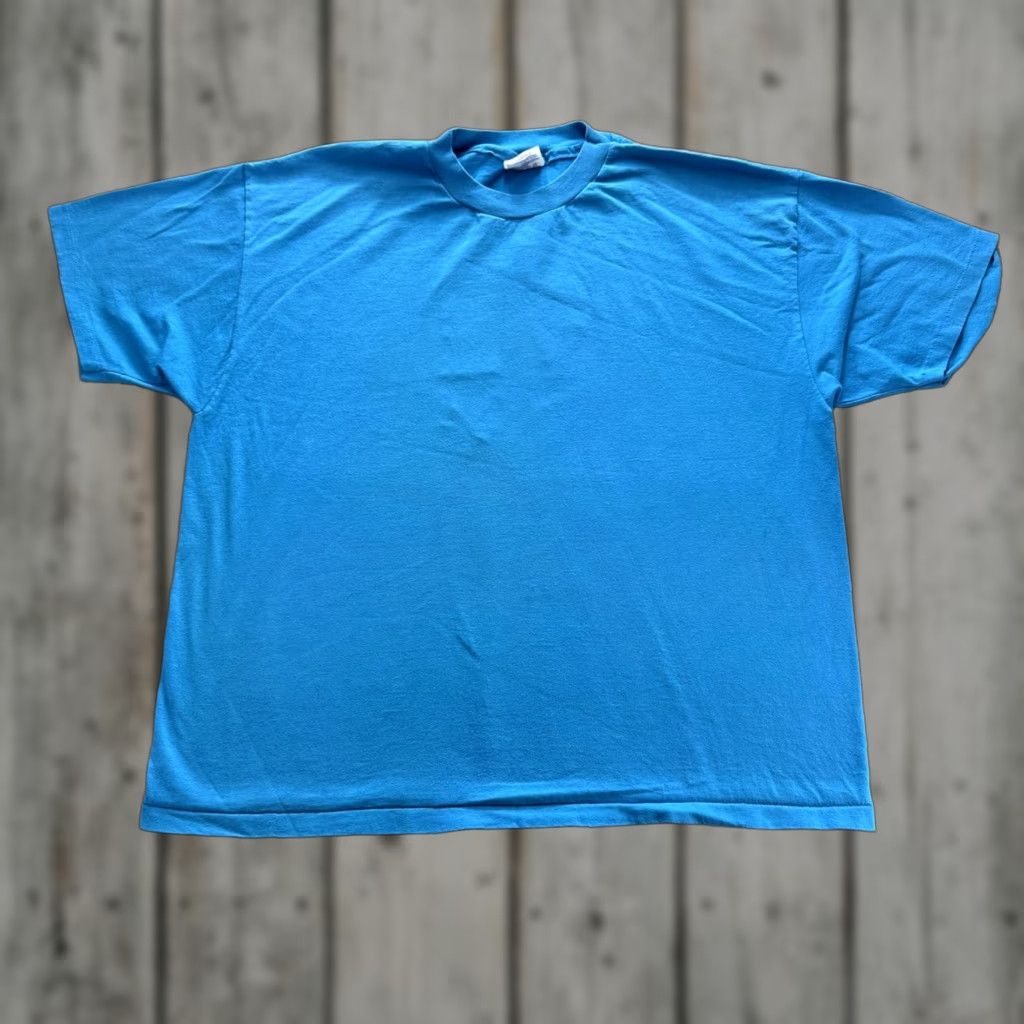 Hanes VINTAGE Hanes Shirt Mens XL Blue Heavyweight 50/50 Number 9 Graphic Made USA 90s Size US XL / EU 56 / 4 - 1 Thumbnail