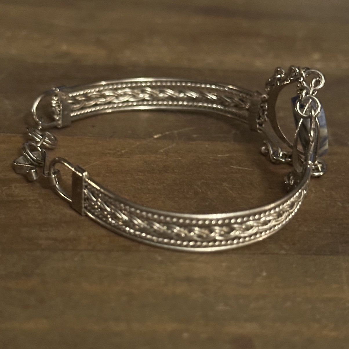 Vintage Vintage silver Sodalite stone filigree bracelet Size ONE SIZE - 8 Thumbnail