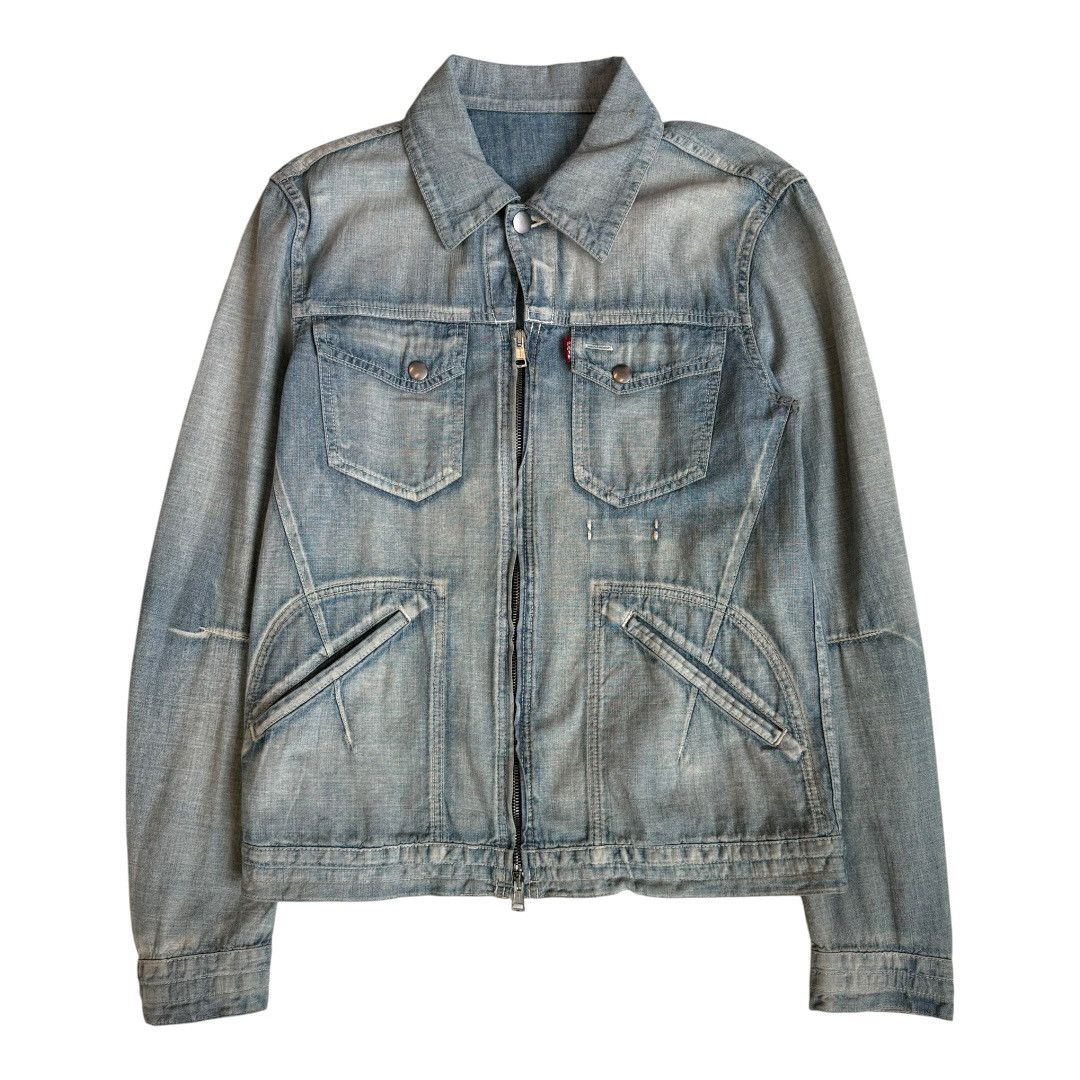 Number (N)ine Number (N)ine SS08 Distressed Chambray Double Zip Size US M / EU 48-50 / 2 - 1 Thumbnail