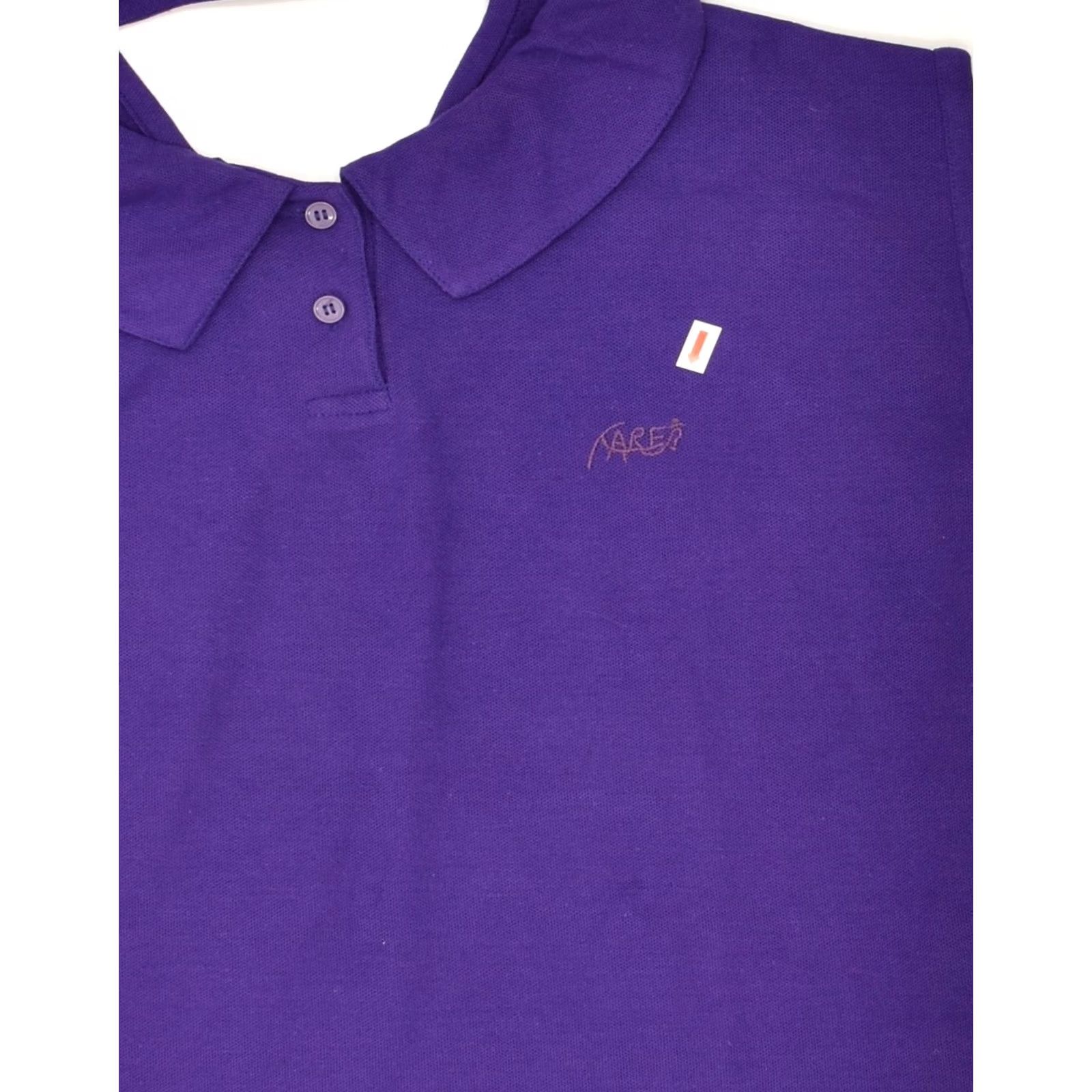 Vintage VINTAGE Womens Polo Shirt Sleeveless UK 12 Medium Blue Cotton AB04 Size M / US 6-8 / IT 42-44 - 3 Thumbnail