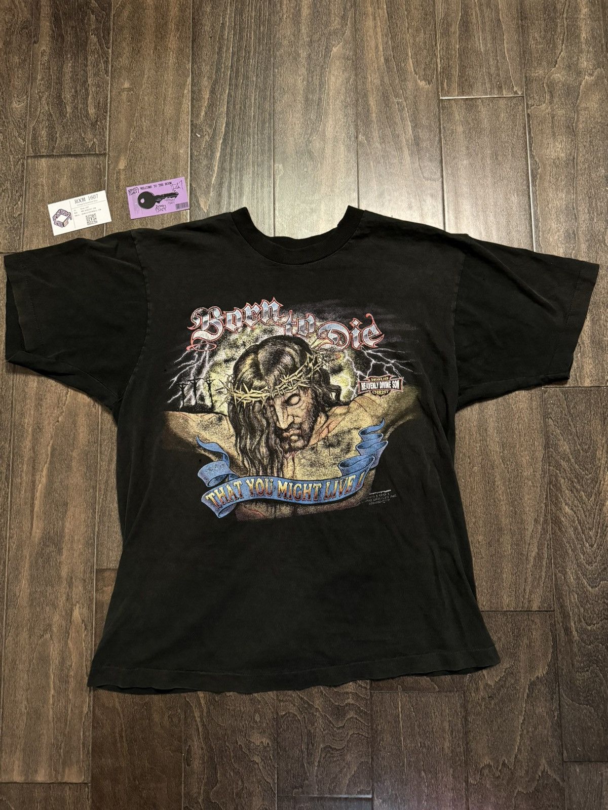 P*O様 90s JESUS HEAVENLY DIVINE SON CHRIS P*O様 90s JESUS HEAVENLY DIVINE SON CHRIS Vintage 1991 Jesus Born