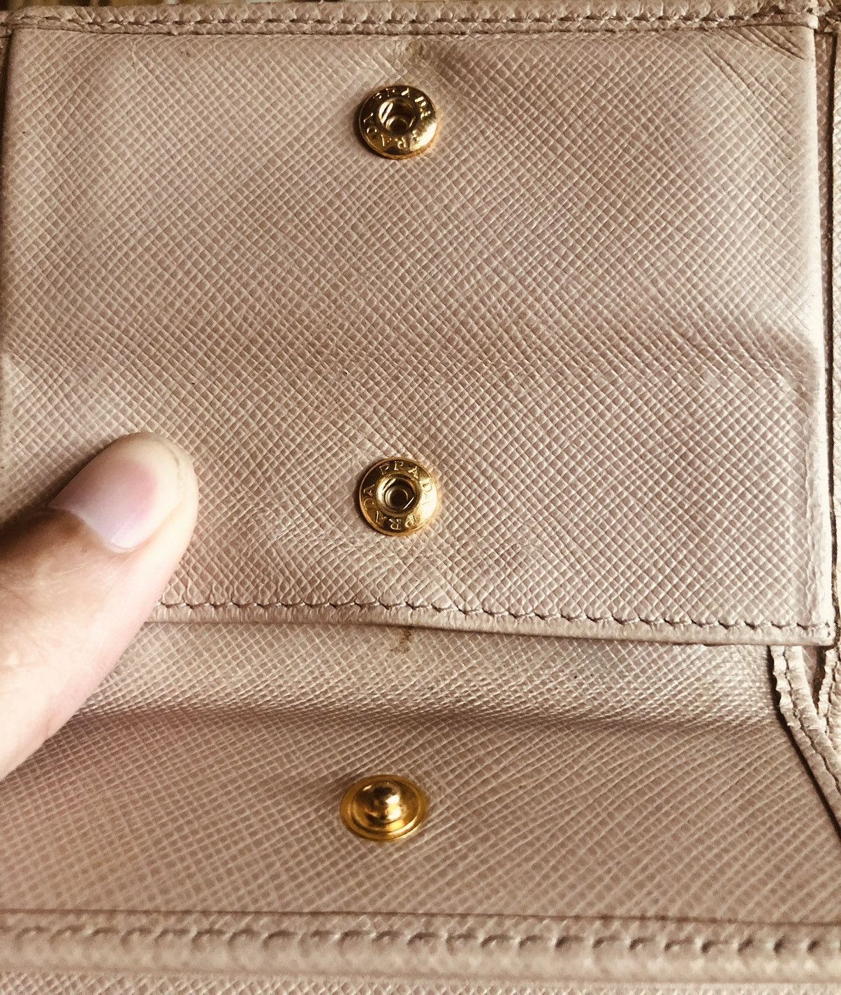 Prada Auth Prada Saffiano Leather bi-fold wallet beige Size ONE SIZE - 4 Thumbnail