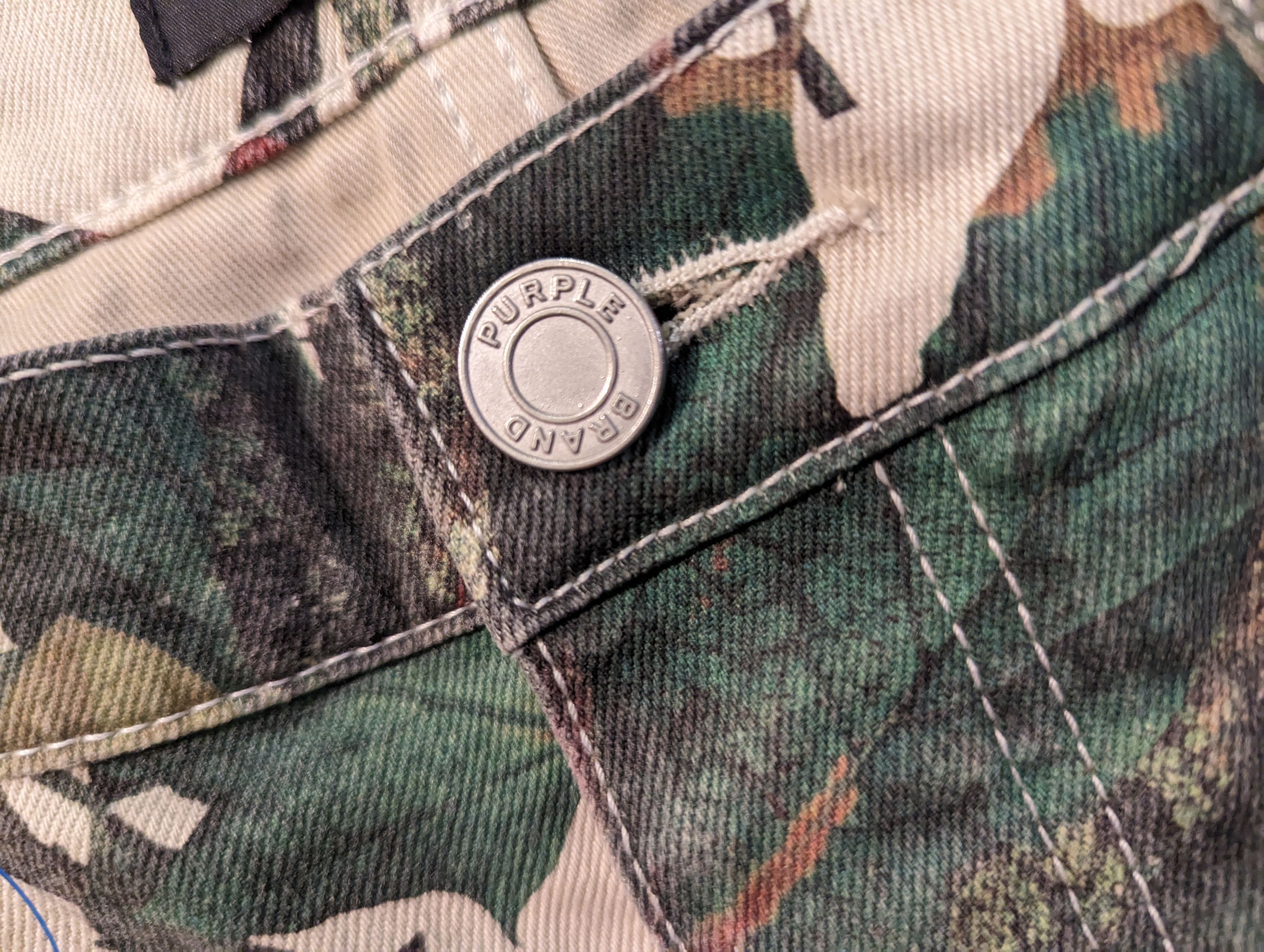 Purple Brand Leaf-print jeans Size US 33 - 4 Thumbnail