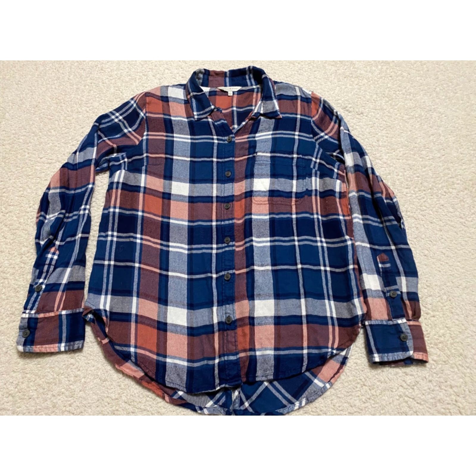 Lucky Brand Lucky Brand Womens Shirt Small Casual Long Sleeve Button-Front Multicolor Plaid Check Size S / US 4 / IT 40 - 3 Thumbnail