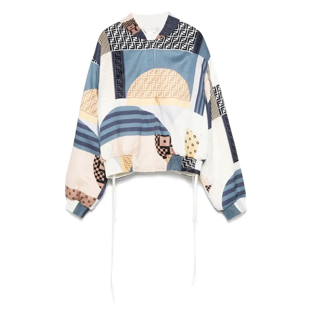 Fendi o1s1wg110426 Bomber Jackets in Blue Size S / US 4 / IT 40 - 1 Thumbnail