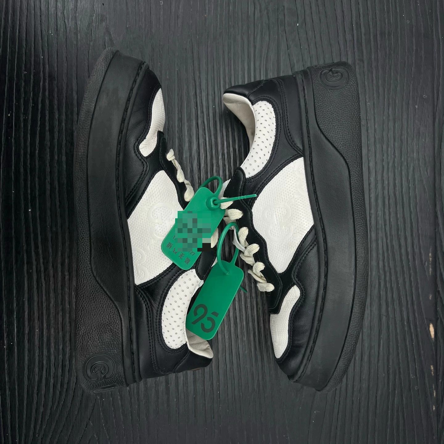 Gucci Gucci Black/White Cookie Sneakers 37.5 (New, Box) Size US 7 / IT 37 - 2 Thumbnail