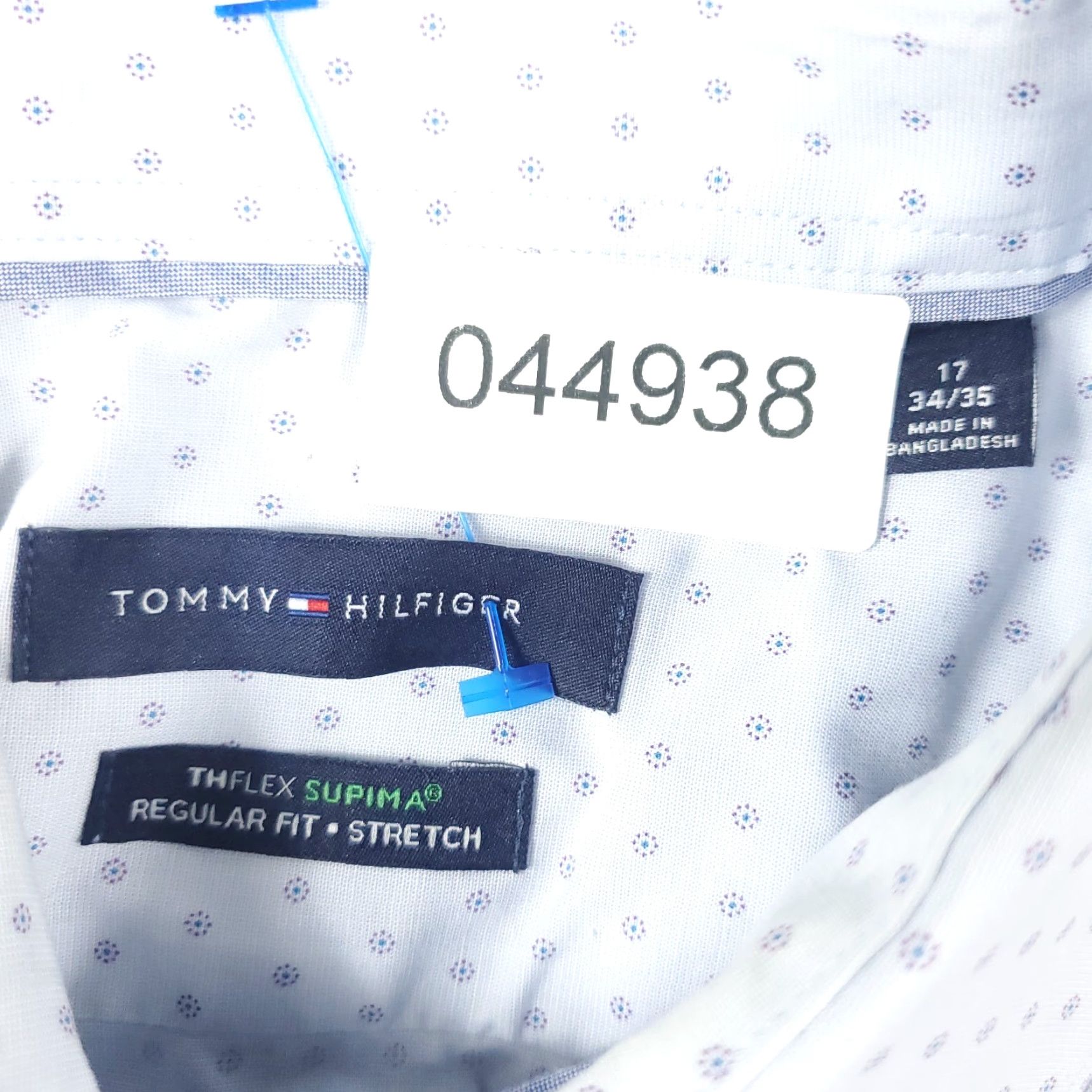 Tommy Hilfiger Tommy Hilfiger Shirt Mens 17 Blue Dress Button Up Long Sleeve dress shirt Mens 17 Blue Size 46R - 6 Thumbnail