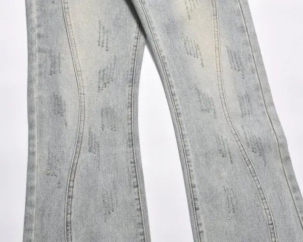 Japanese Brand High street wide-leg blue washed scimitar cargo jeans y2k Size US 32 / EU 48 - 4 Thumbnail