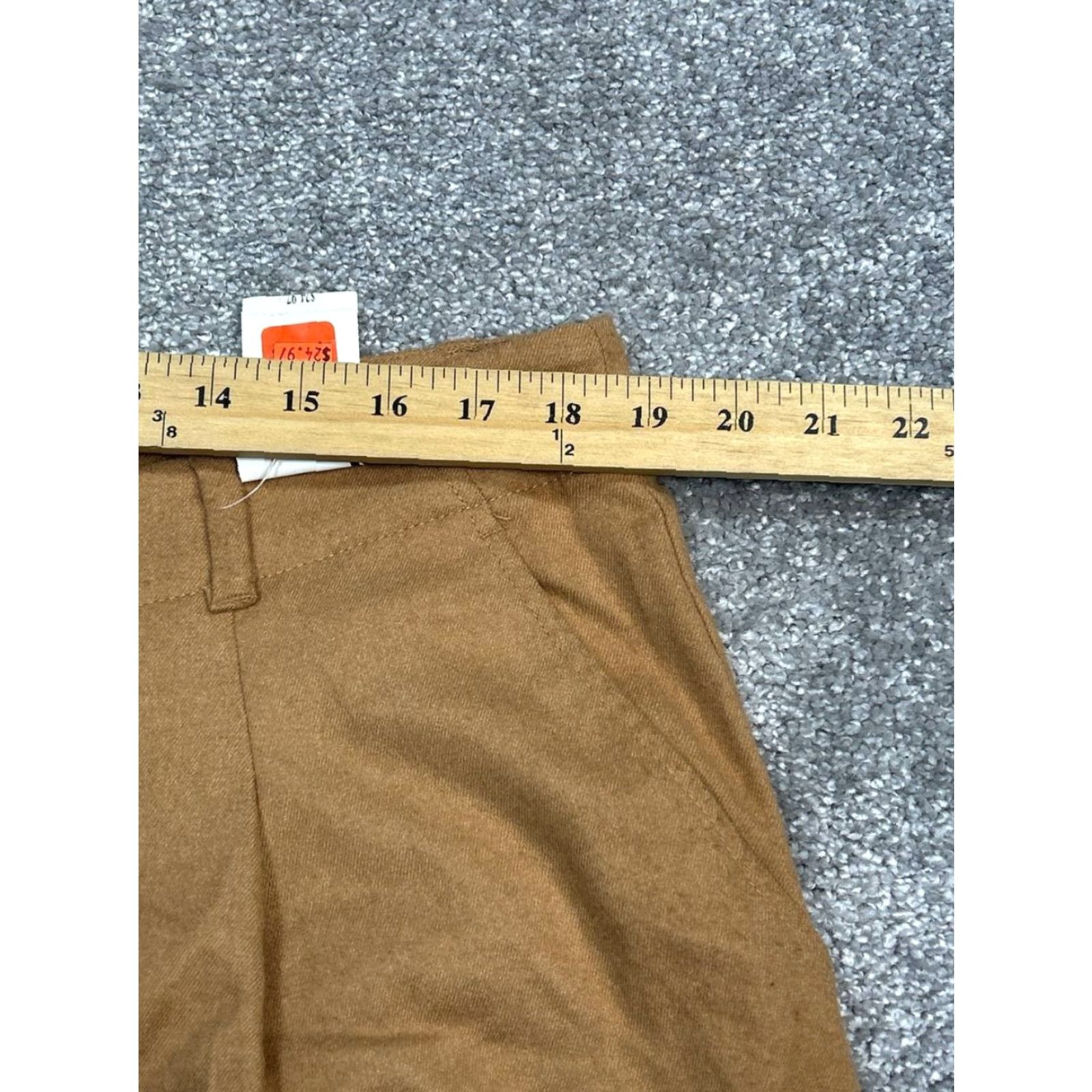 Gap Gap Dress Pants Womens 18 Brown Stretch Pleated High Rise Straight Leg Business Casual Dress Pants Womens 18 Brown Gap Size 40" / US 18 - 6 Thumbnail
