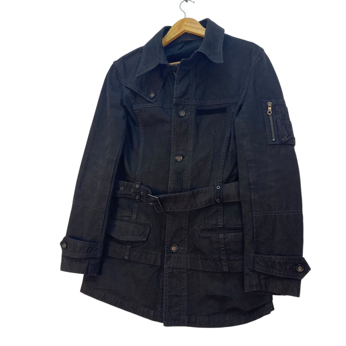 Yohji Yamamoto 💥Vintage Yohji Yamamoto Belted Jacket Size US M / EU 48-50 / 2 - 2 Thumbnail