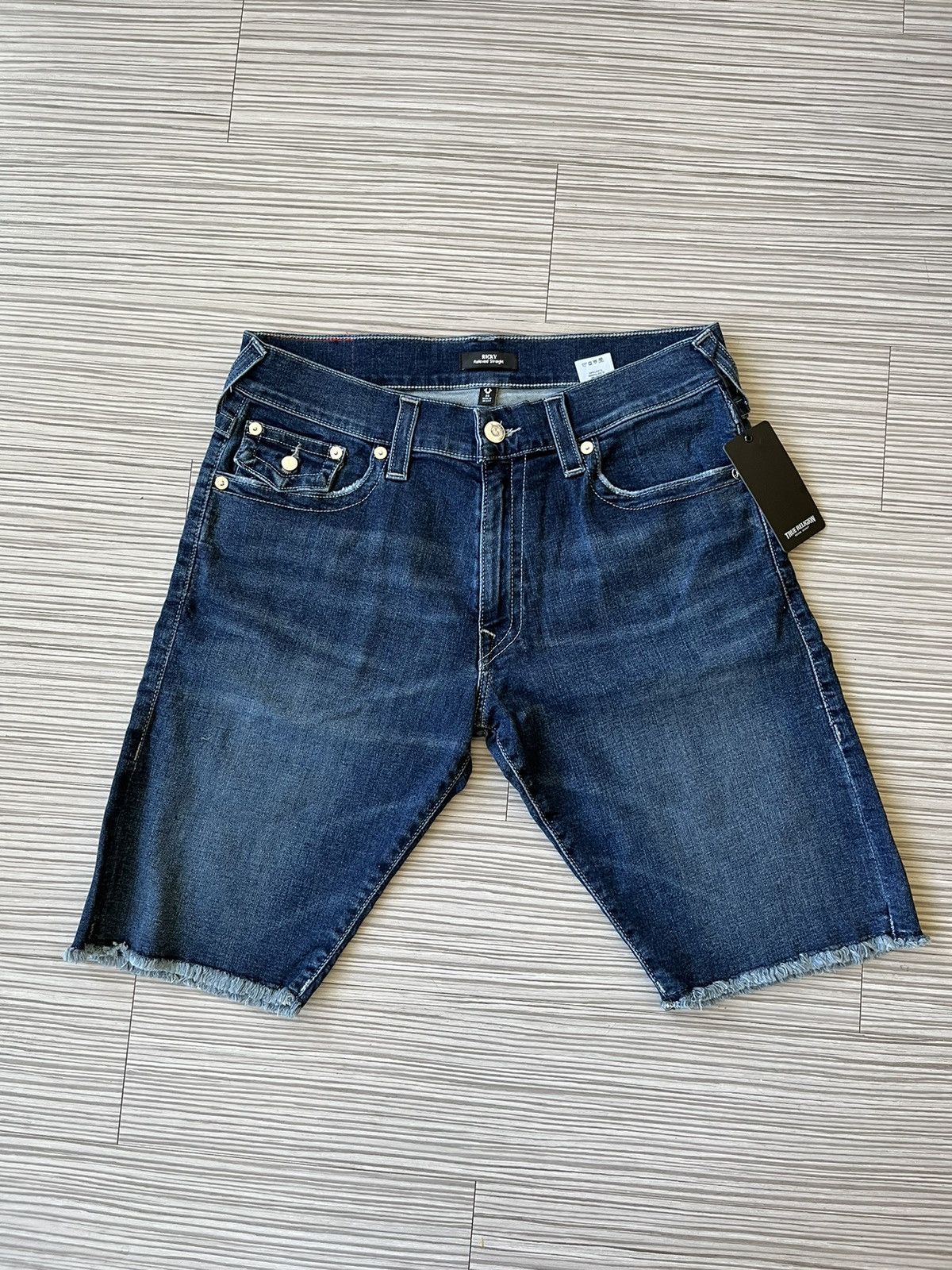 True religion men's denim fashion shorts