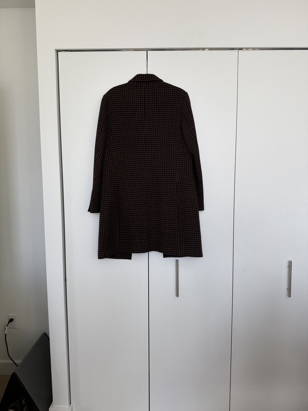 Ted Baker Men’s Black and Brown Ted Baker Houndstooth Coat Size US S / EU 44-46 / 1 - 2 Thumbnail