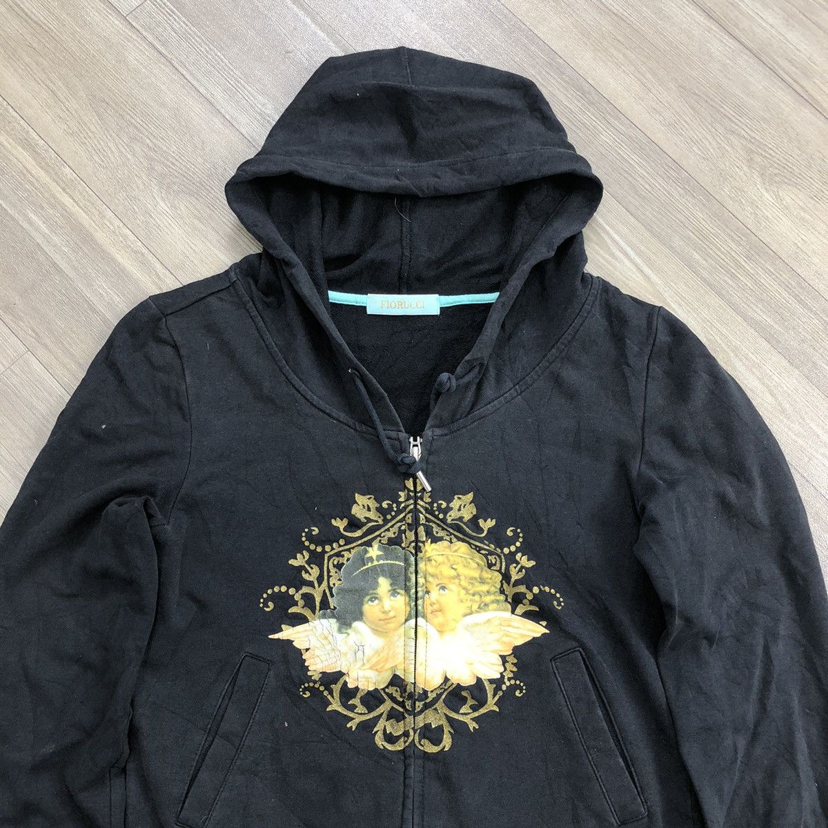 Fiorucci 1990s Firoucci Angel Italian Designer Luxury Zip Hoodie Size US XS / EU 42 / 0 - 2 Thumbnail