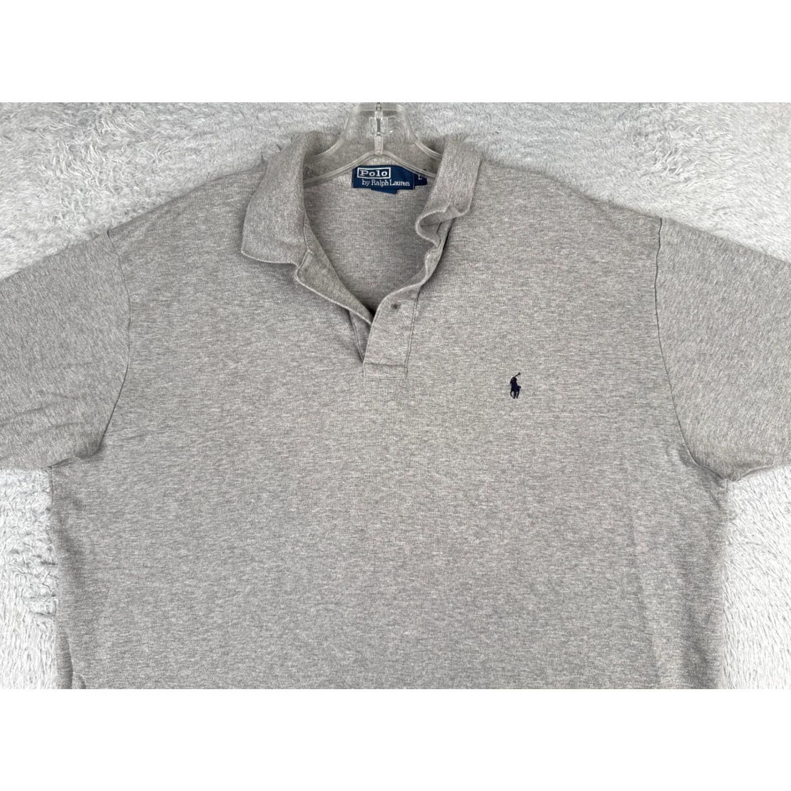 Ralph Lauren VINTAGE Ralph Lauren Polo Shirt Men L Gray 100% Cotton Jersey Short Sleeve Sports Casual Size US L / EU 52-54 / 3 - 4 Thumbnail