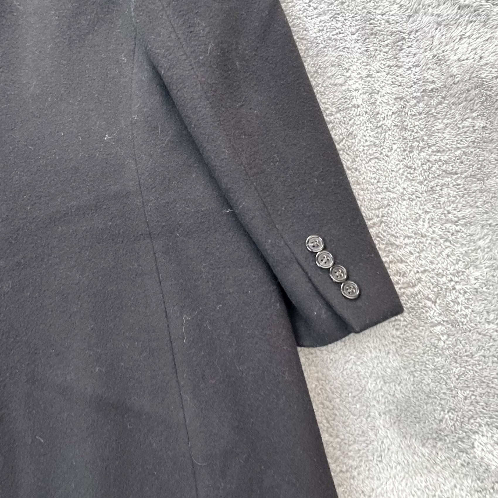 J.Crew VINTAGE J.CREW Coat Women 8 Petite Black Long Wool Trench Overcoat Size M / US 6-8 / IT 42-44 - 7 Thumbnail