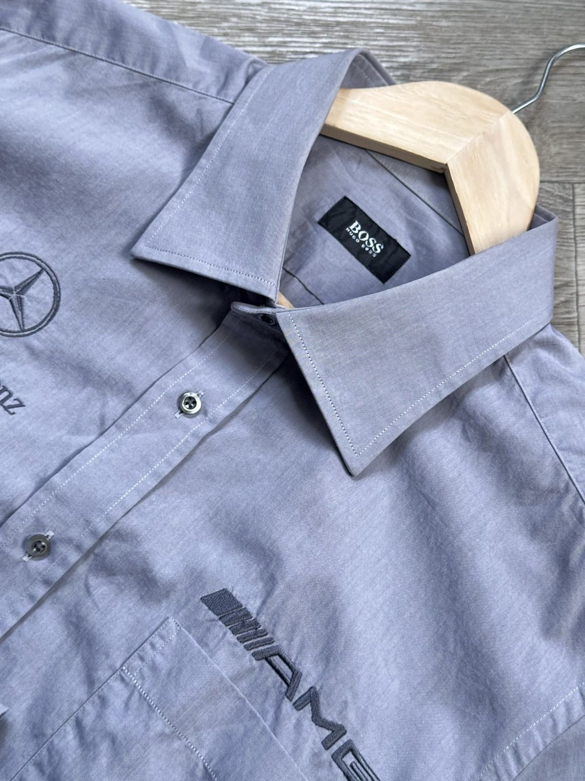 Hugo Boss × Mercedes-Benz 🫧HUGO BOSS Mercedes-Benz Shirt Button Up Size US L / EU 52-54 / 3 - 4 Thumbnail