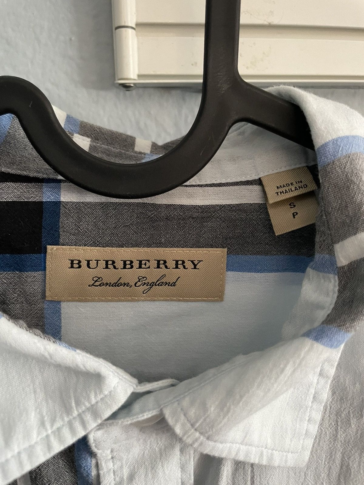 Burberry Burberry Light Blue Checkered Shirt Size US S / EU 44-46 / 1 - 2 Thumbnail