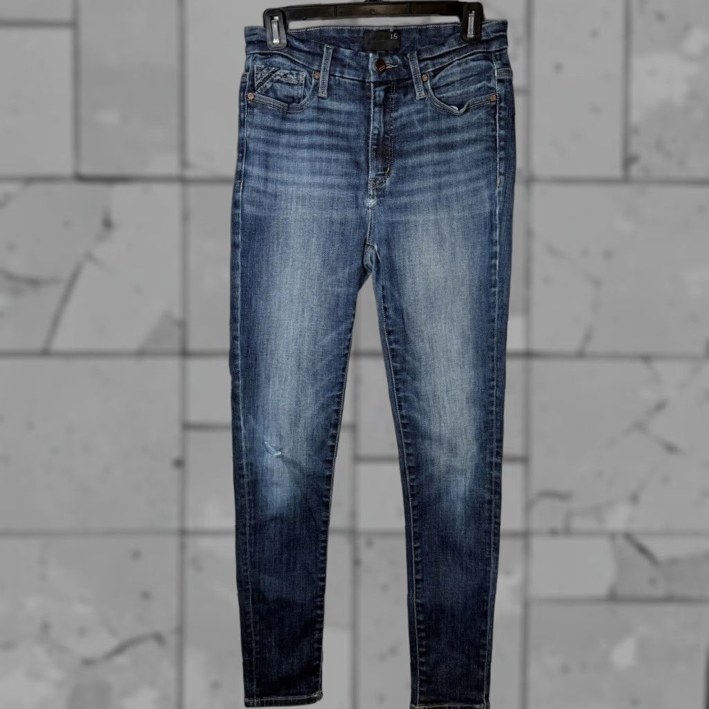 Vintage Buckle Blue Skinny Jeans Womens 26 x 29 Regular Fit Size 26" / US 2 / IT 38 - 1 Thumbnail